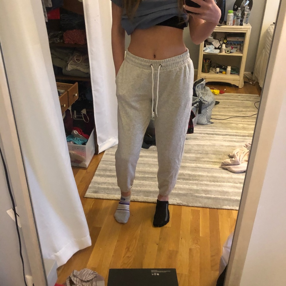 light grey jogger sweatpants